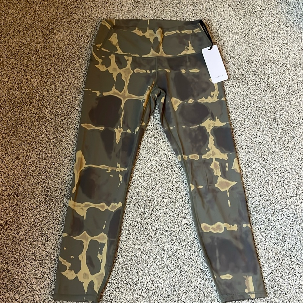 Varley Luna Legging Women’s Size Large Green & Gold New With Tags
